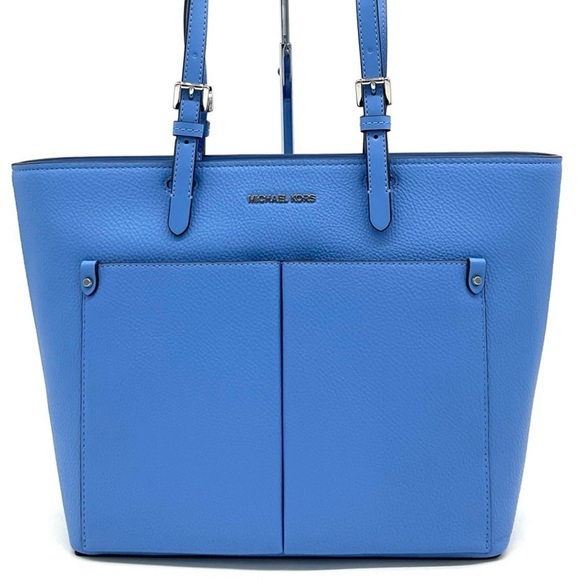 Michael Kors Jet Set Medium Pocket Tote Bag South Pacific Blue - Picture 1 of 12